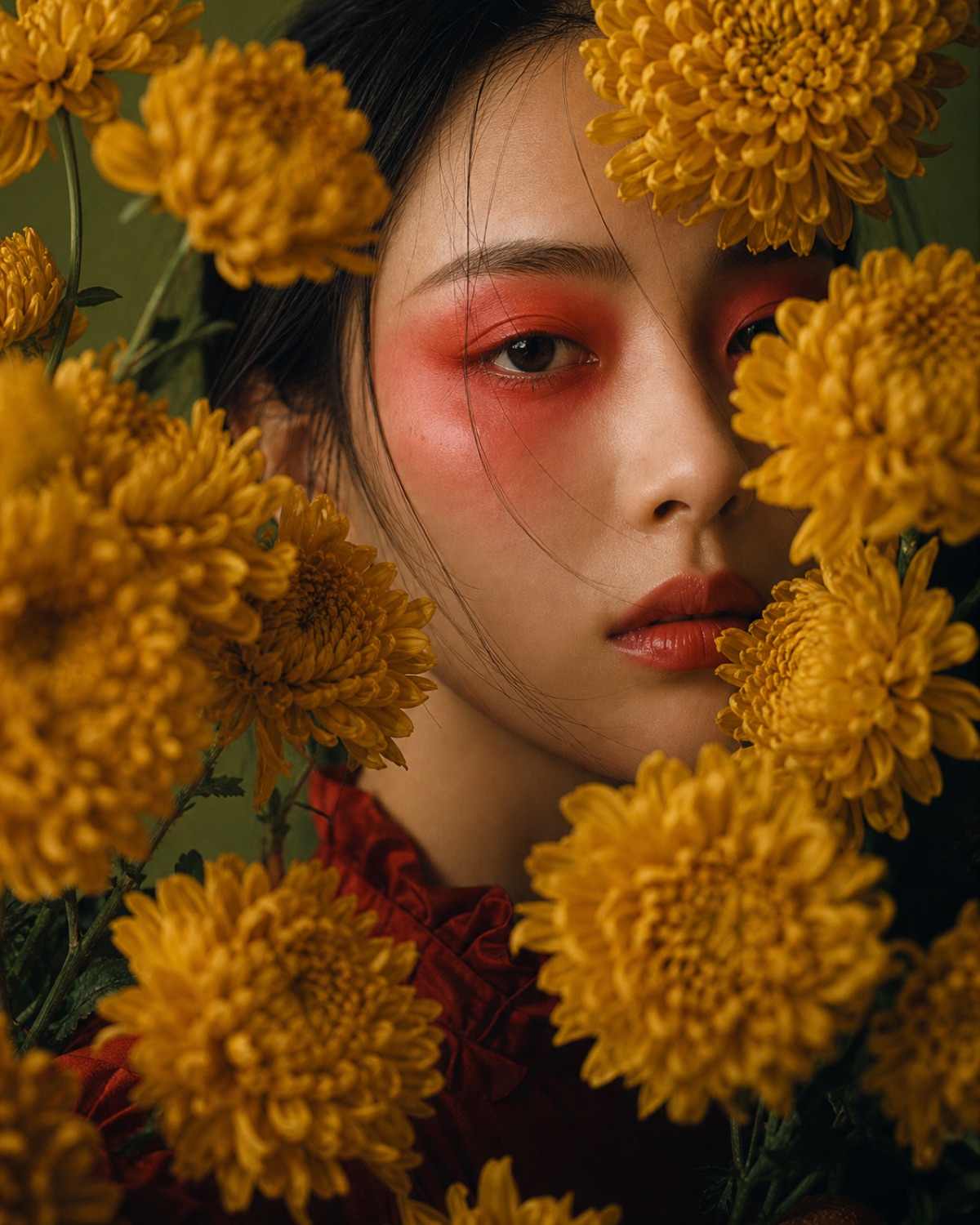 花丛美容肖像视觉作品